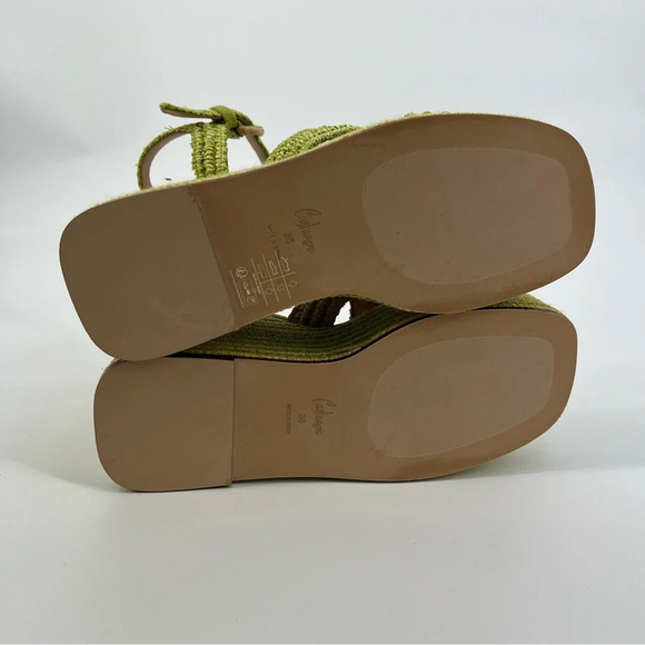 Castaner Fiodora Green Tropical Strappy Colorful Woven Wedges Heels 38 - Picture 7 of 8